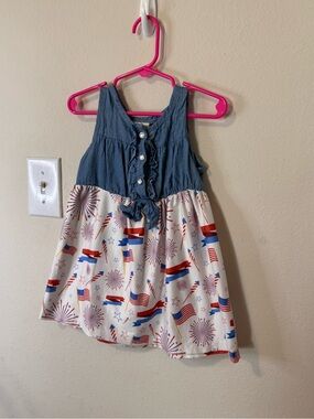 Girls' Blue and White Patriotic Sundress Pre-Loved